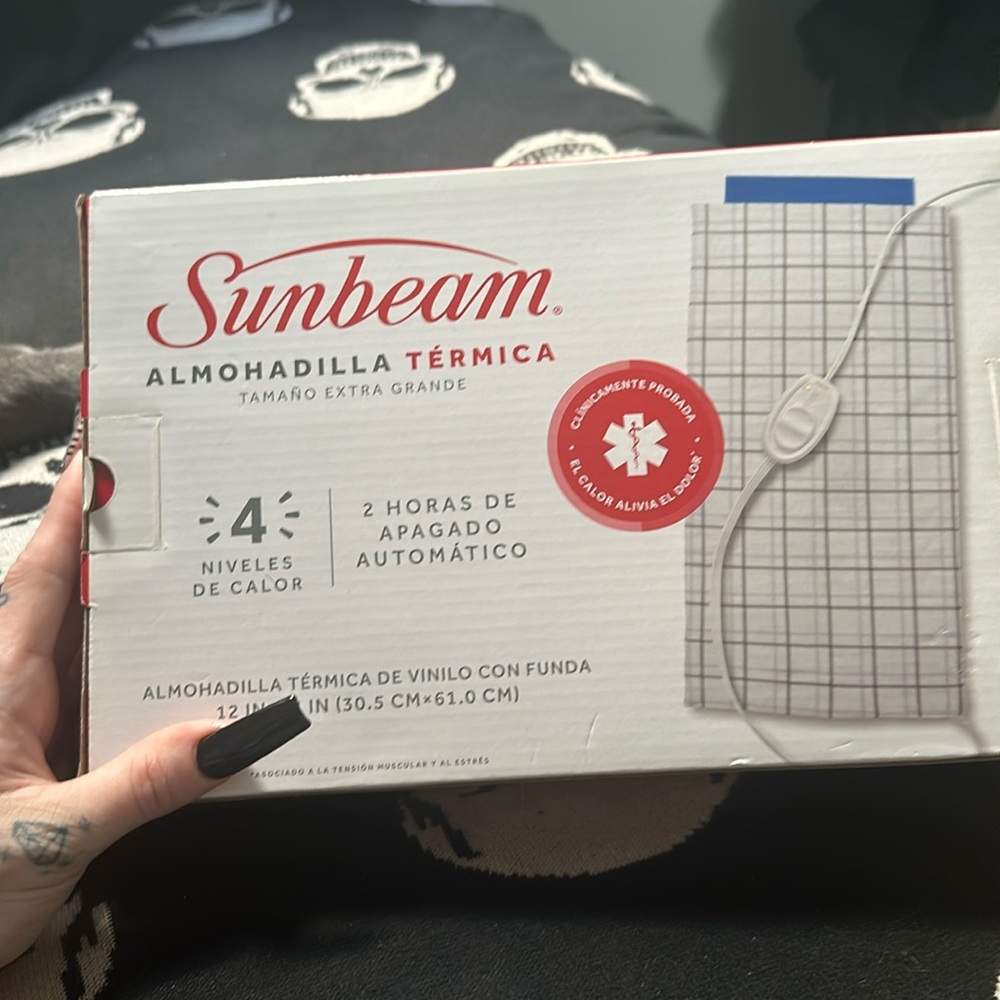 sunbeam heating pad king size 4 heat settings to our auto shut off♥️